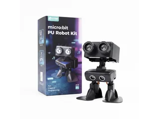 Imagen de producto del robot educativo ELECFREAKS PU junto a su caja