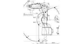 Vista completa del Racer-5-0.63 extraída del plano técnico oficial de Comau.