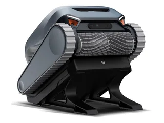 Render oficial de SMOROBOT Valor P20 completo junto a su base de carga.