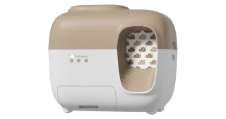 PetSnowy SNOW+ blanco y beige con su entrada cubierta.