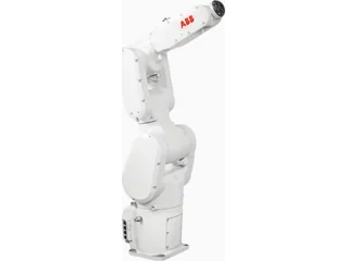 Render oficial del brazo ABB IRB 1300 blanco sobre su base.