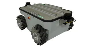 Fotografía oficial del Neobotix MPO-500 con ruedas Mecanum.