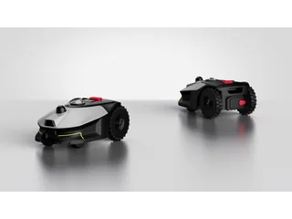 Render del vídeo oficial de XcanMow Mix 2000 completo, mostrado desde delante y detrás sobre un fondo gris.