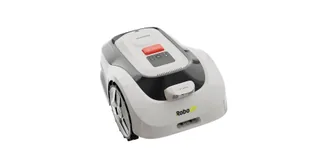 Render oficial del RoboUP Raccoon 2 SE con carcasa gris, ruedas y cámara frontal.
