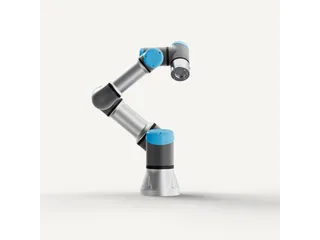 Render oficial del brazo UR3e de Universal Robots.