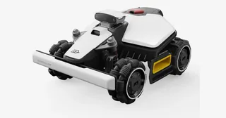 Render oficial de un MAMMOTION LUBA mini AWD de la versión H norteamericana, con el cuerpo y las ruedas completos.