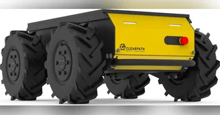 Render oficial de la plataforma Husky A300 de cuatro ruedas.