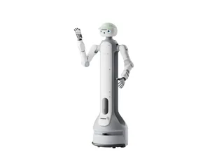 Render oficial del SwitchBot Onero H1 con base de ruedas, dos brazos y cabeza.