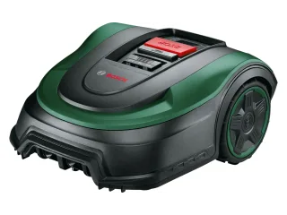 Bosch Indego S 500 verde y negro visto en perspectiva.