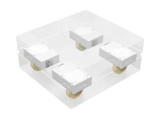 Render técnico oficial del chasis ROX-Argo y de la disposición de sus ruedas.