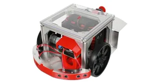 Fotografía oficial del robot Raspberry Pi Cat de RT Corporation.