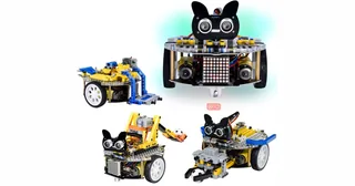 Beetlebot y varios montajes del kit KS0543 con base de ruedas, sensores y piezas de construcción.
