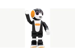 RoBoHoN Wi-Fi de Sharp de pie con sus brazos articulados
