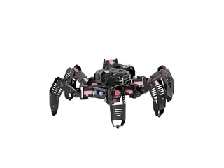 Hexápodo SpiderPi de Hiwonder con seis patas articuladas y cámara frontal