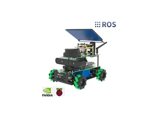 ROSMASTER X3 verde y negro de Yahboom con ruedas mecanum, lidar y cámara frontal