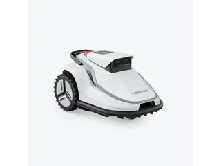 Render oficial del TerraMow V600 con cámaras frontales y carcasa blanca y negra.
