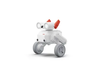 Imagen oficial de Mondo Robotics de Beni completo, con cámara articulada y dos ruedas laterales.
