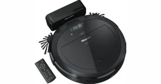 Miele Scout RX3 negro con base de carga y mando, según su ficha técnica.