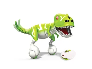 Zoomer Dino Boomer de Spin Master, de cuerpo entero, con su mando.