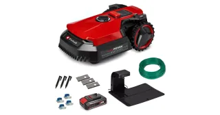 Einhell FREELEXO 500 con estación, cable, piquetas y batería.