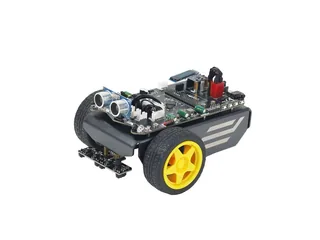 Imagen oficial del Yahboom MSPM0 Smart Car con sensor frontal y pantalla.
