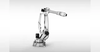 Imagen oficial del robot industrial Comau NJ-130-2.6 completo.