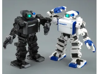 Dos versiones de i-SOBOT de Tomy, de cuerpo entero.