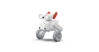 Imagen oficial de Mondo Robotics de Beni completo, con cámara articulada y dos ruedas laterales.