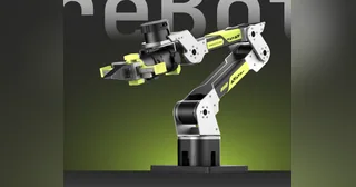 Representación oficial del brazo reBot Arm B601-DM con su pinza