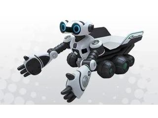 Roboscooper de WowWee con brazos de recogida y plataforma de carga.