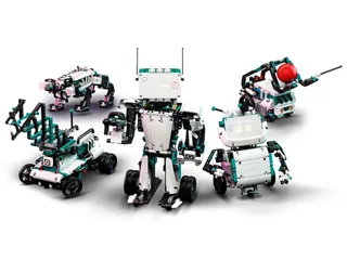 Imagen oficial de las cinco construcciones del set LEGO Mindstorms Robot Inventor 51515.