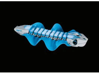Imagen oficial de BionicFinWave completo, con su cuerpo y sus dos aletas ondulantes sobre fondo negro.