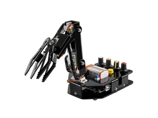 Imagen oficial del Robot Arm Kit for Arduino de SunFounder con pinza y mandos.