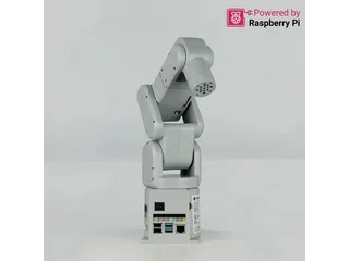 Imagen oficial del mechArm 270 Pi, un brazo gris de sobremesa con la base y sus articulaciones visibles.