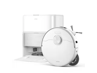 Render oficial del MOVA P70 Pro Ultra blanco y su estación.