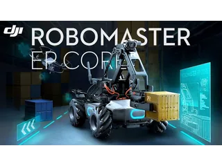 RoboMaster EP Core con brazo y pinza en la imagen del vídeo oficial de DJI.