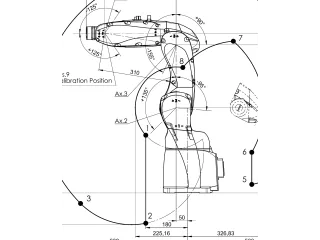 Vista completa del Racer-5-0.63 extraída del plano técnico oficial de Comau.