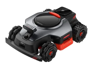 Render oficial de NexLawn NAVIA AWD completo, con cuatro ruedas y carrocería negra y roja.