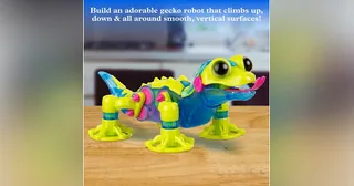 Imagen oficial del kit Geckobot 2.0 con forma de gecko.