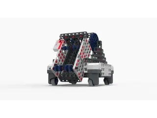 Render oficial del montaje Nova de Blueprint Robotics, con mecanismo de recogida inclinado sobre la base de cuatro ruedas; fotograma del vídeo de Sphero.