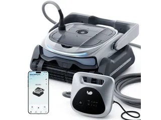 Render oficial de BUBLUE Bubot 800P Gen2 completo con cable y pantalla de aplicación.