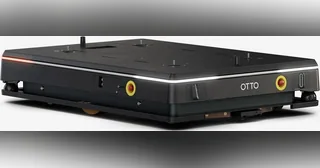 Render oficial de la base móvil OTTO 1500 negra y rectangular.