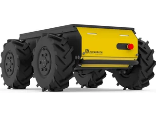 Render oficial de la plataforma Husky A300 de cuatro ruedas.