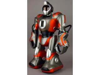 Render de producto de RS Media de WowWee, con carcasa gris y naranja.