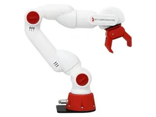 Fotografía oficial del robot CRANE-X7 de RT Corporation.