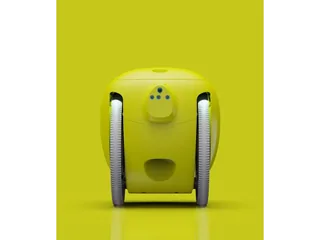 gitamini Spark Citron amarillo visto de frente, con dos ruedas grandes y compartimento de carga.
