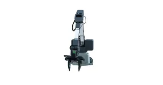 Imagen oficial del myArm M750 negro, con sus articulaciones y pinza paralela visibles.