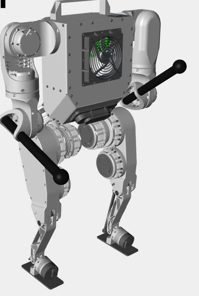 Render del Berkeley Humanoid en el vídeo de diseño del proyecto.