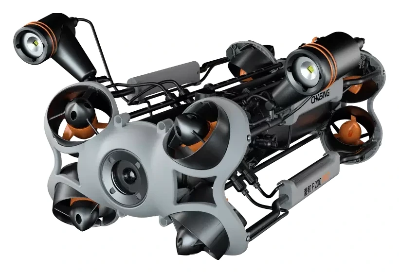 Render oficial de Chasing M2 PRO MAX con las luces externas desplegadas.