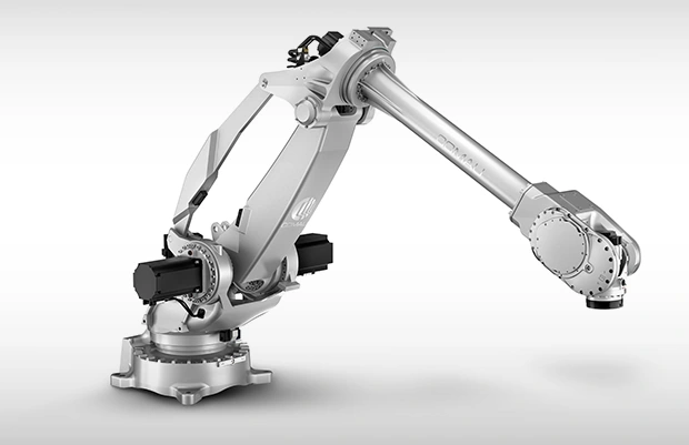 Imagen oficial del robot industrial Comau NJ-100-3.2 PRESS completo.